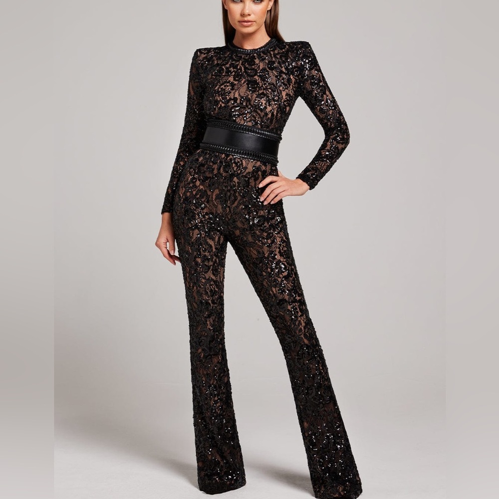 Nadine Merabi Bella Black Jumpsuit